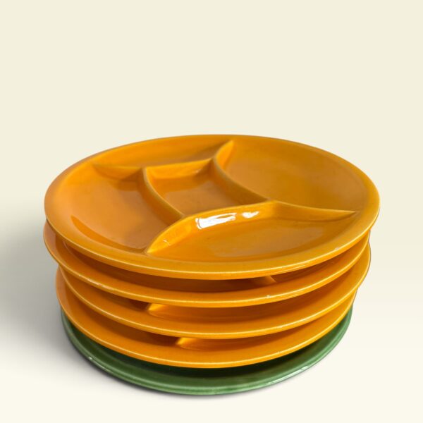Vintage gourmetbordjes, set van 6