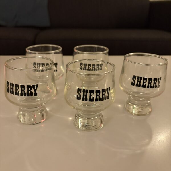 Bierglazen vintage set van 6 - Afbeelding 3