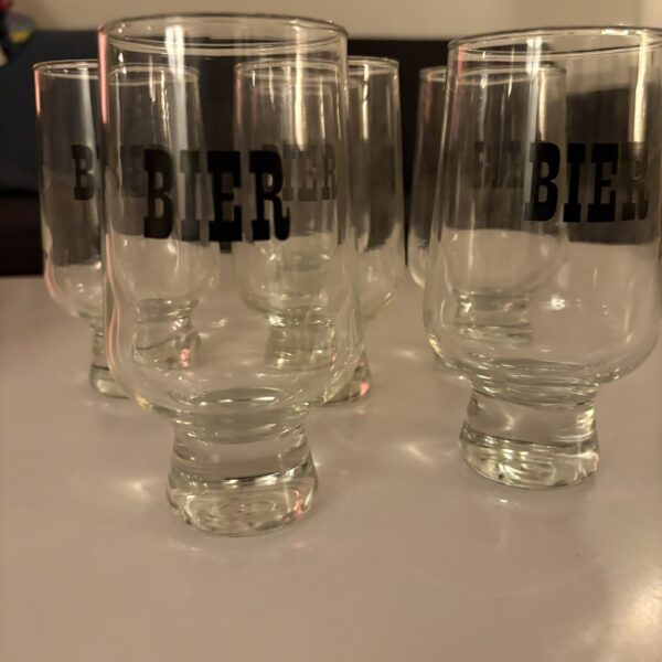 Bierglazen vintage set van 6 - Afbeelding 4