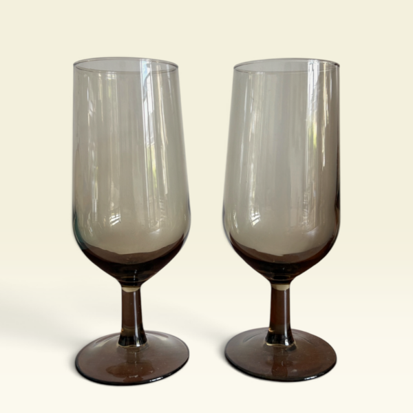 Vintage Rookglas Luminarc bierglazen