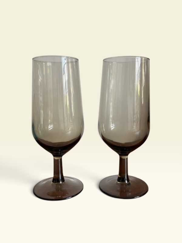 Vintage Rookglas Luminarc bierglazen